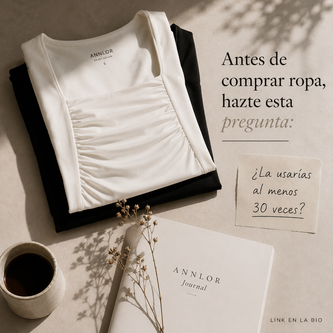Antes de comprar ropa, hazte esta pregunta: ¿La usarías al menos 30 veces?