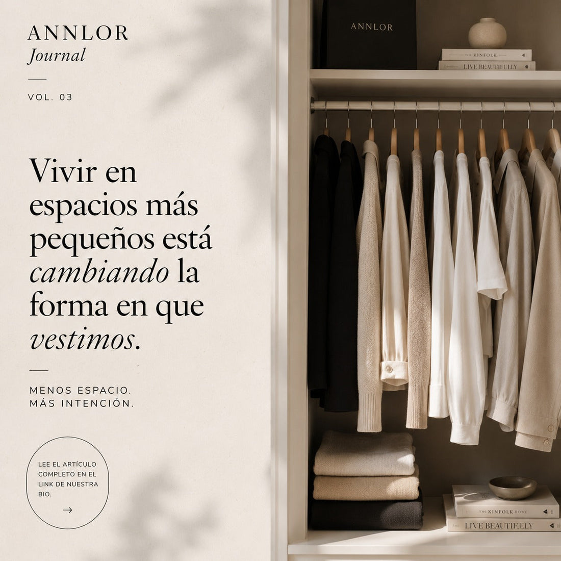 Vivir en espacios más pequeños está cambiando la forma en que vestimos